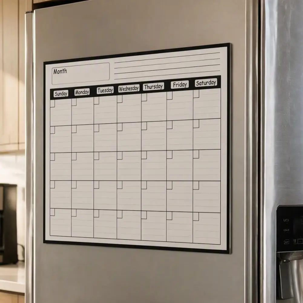 Magnetic Monthly Planner for Refrigerator Dry Erase Wall Calendar for Office Dry Erase Magnetic Calendar for Refrigerator
