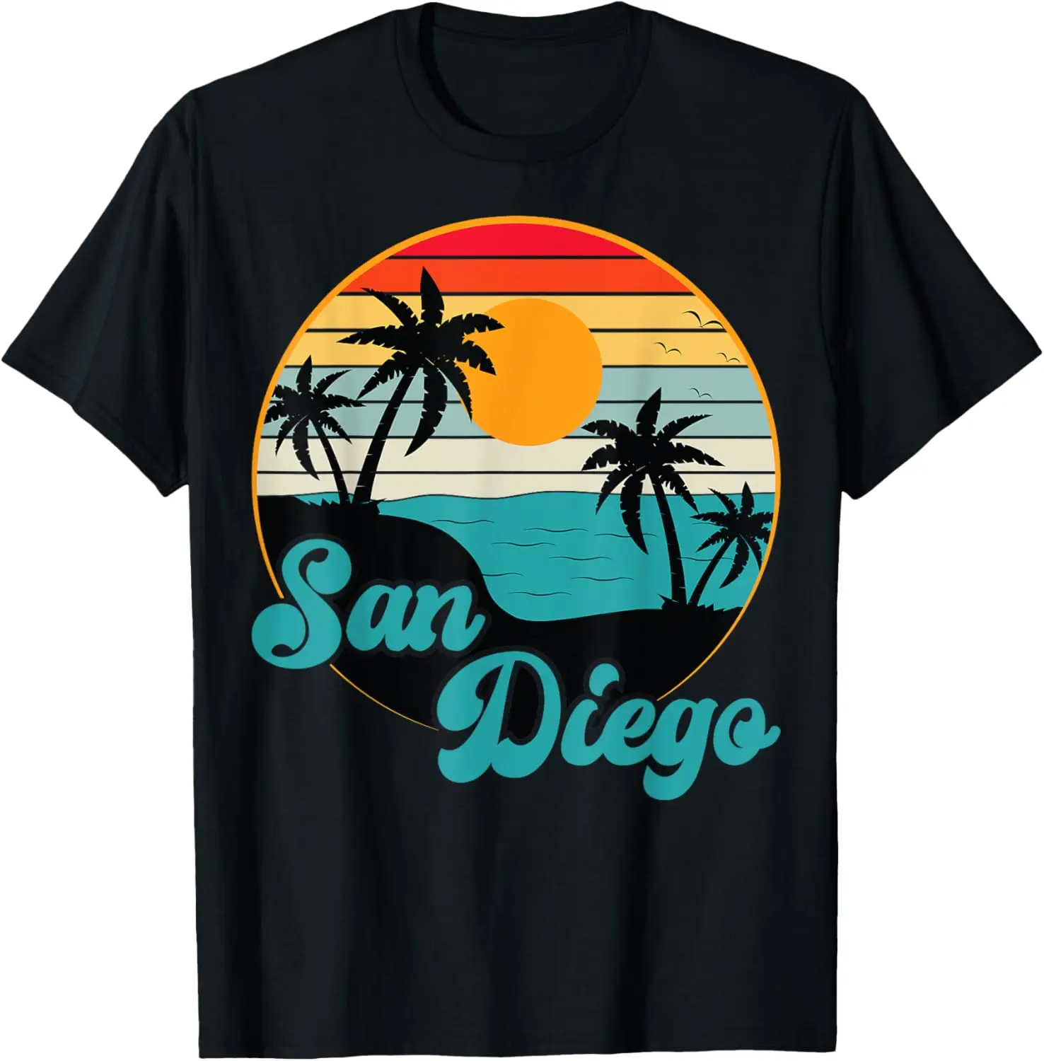 

Рубашка San Diego California CA, винтажная футболка для пляжного серфинга в стиле ретро