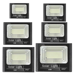 Luces de inundación solares con control remoto para exteriores, 50/500W, IP67, a prueba de agua, alimentadas por energía Solar, Reflector, lámparas de pared