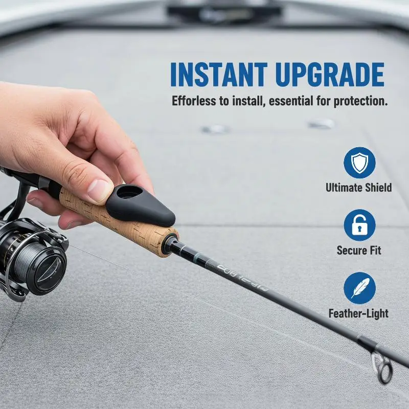 Friendly Fishing Rod Grip Silicone Triggers Guard Handle Cover Antiscratch Anti Slip Scratch Resistant Fish Rod Value Protection