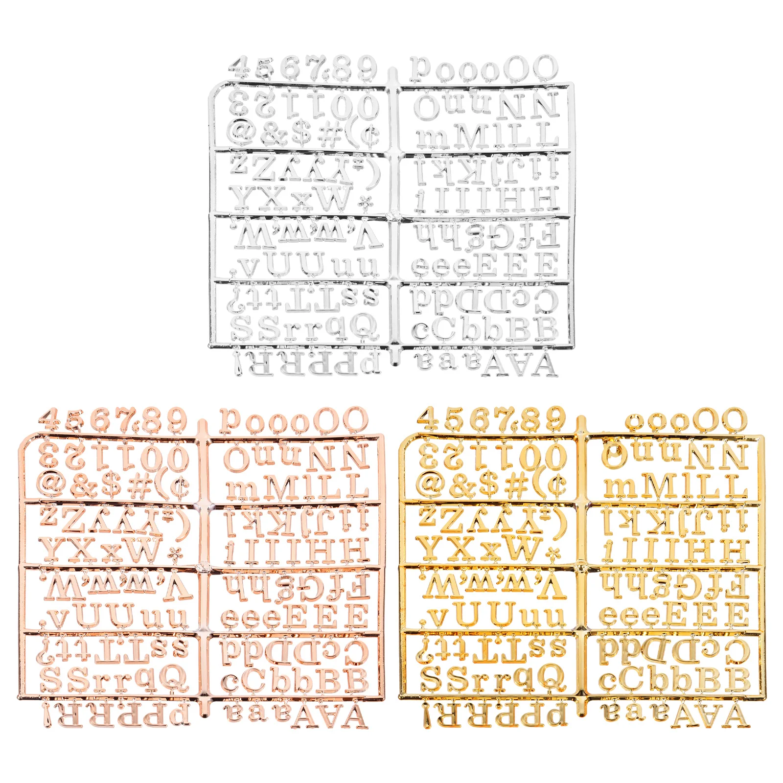 3pcs Plastic Letter Set Colorful Alphabet Message For Felt Letter Character Board Home Office Coffee Shop Restaurant