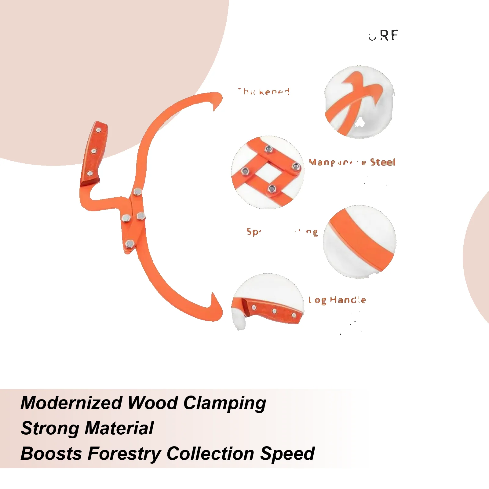 

Log Skidding Tongs Heavy Duty Metal Grabber Logging Grabber For Fireplace Firewood Camping Wood Handling Lifting Dragging