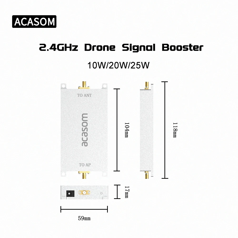 2.4GHz 25W Drone DJI Mavic 3 FPV Signal Amplifier Extender Signal Booster Drone Range Extender Tarot 2.4G FPV Image Transmissi