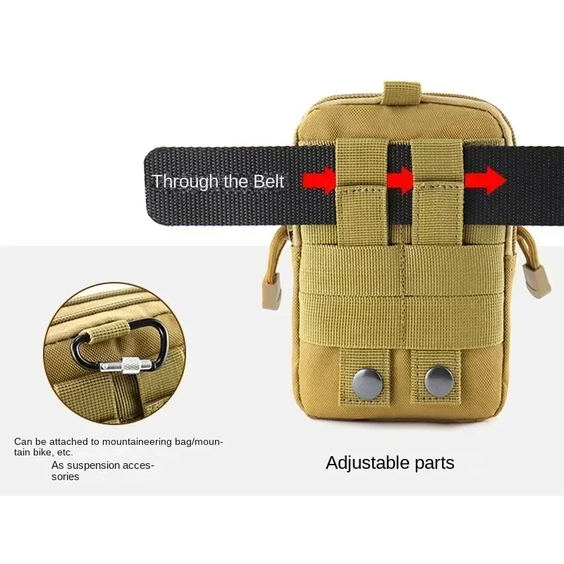 Molle Pouch Belt Tactical Waist Pack Men Camo Phone Fanny Pocket Survival Tool Bag for Running Travel Camping Hunting Airsoft CS