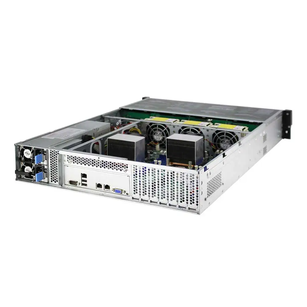 Châssis de serveur de stockage 2U, boîtier de serveur pour carte mère E-ATX, alimentation électrique redondant