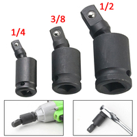 1/2 3/8 1/4 360 Degree Swivel Knuckle Joint Air Impact Wobble Retractable Universal Socket Adapter Hand Tool Wrench Accessories