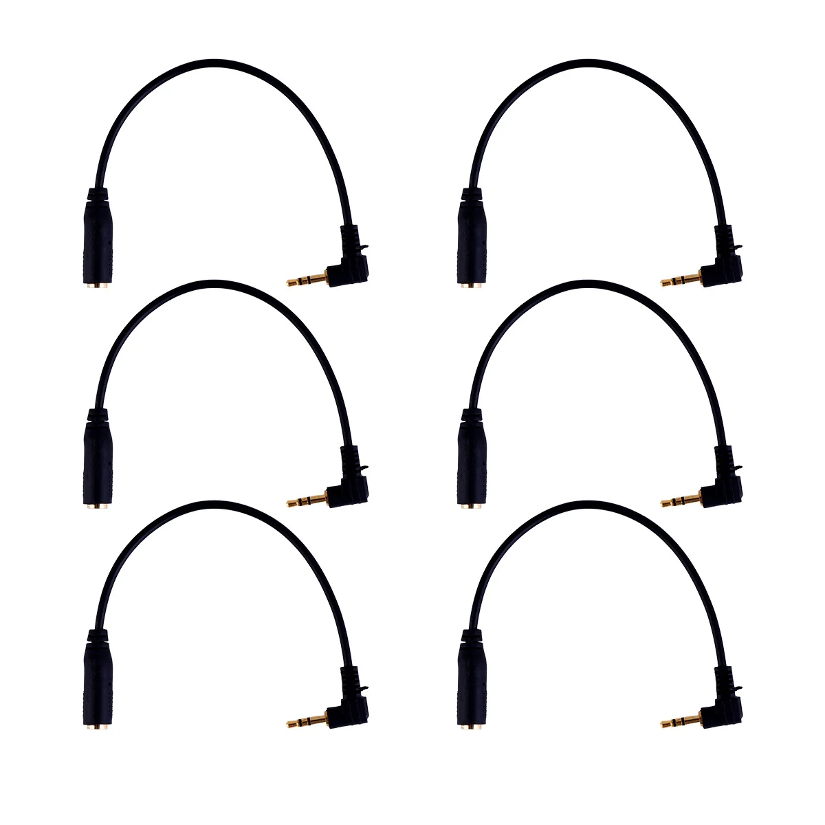 

6Pcs Headphone Extension Cable 2.5mm to 3.5mm Male Female Audio Adapter for Speakers Cd Players Microphones Earphone Adapter
