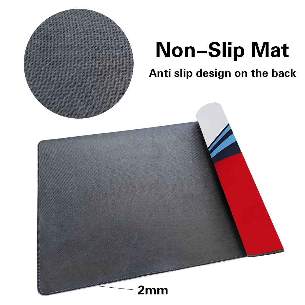 Martini Racing Car Logo Mousepad Mouse Mat Desk Mat With Pad Gaming Accessories Prime Gaming XXL Keyboard Pad Stitch Padding Mat