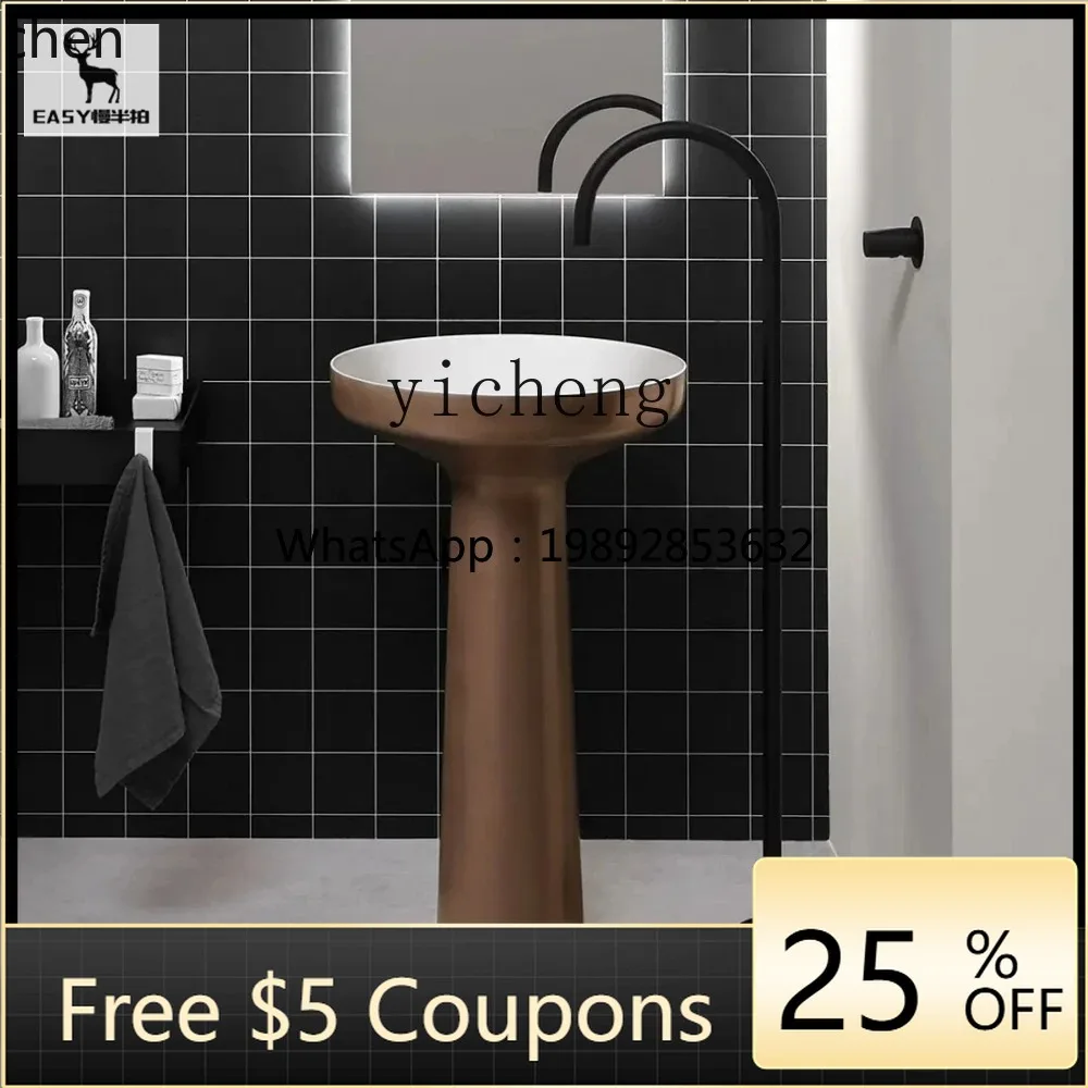 ABB  light luxury floor-to-ceiling column basin hand wash basin hotel clubhouse villa wash table French pool sink