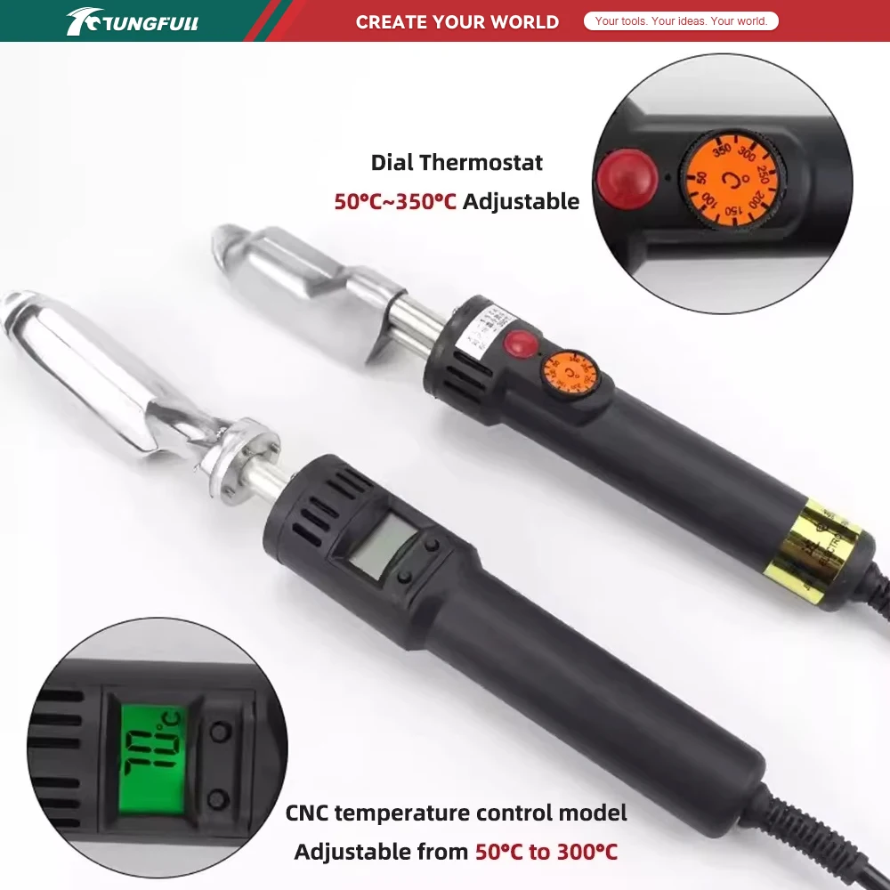 Adjustable Temperature Digital Display Thermostatic Leather clothes Iron Wrinkle Removal Laundary Purse Bag Shoes Ironing Tools