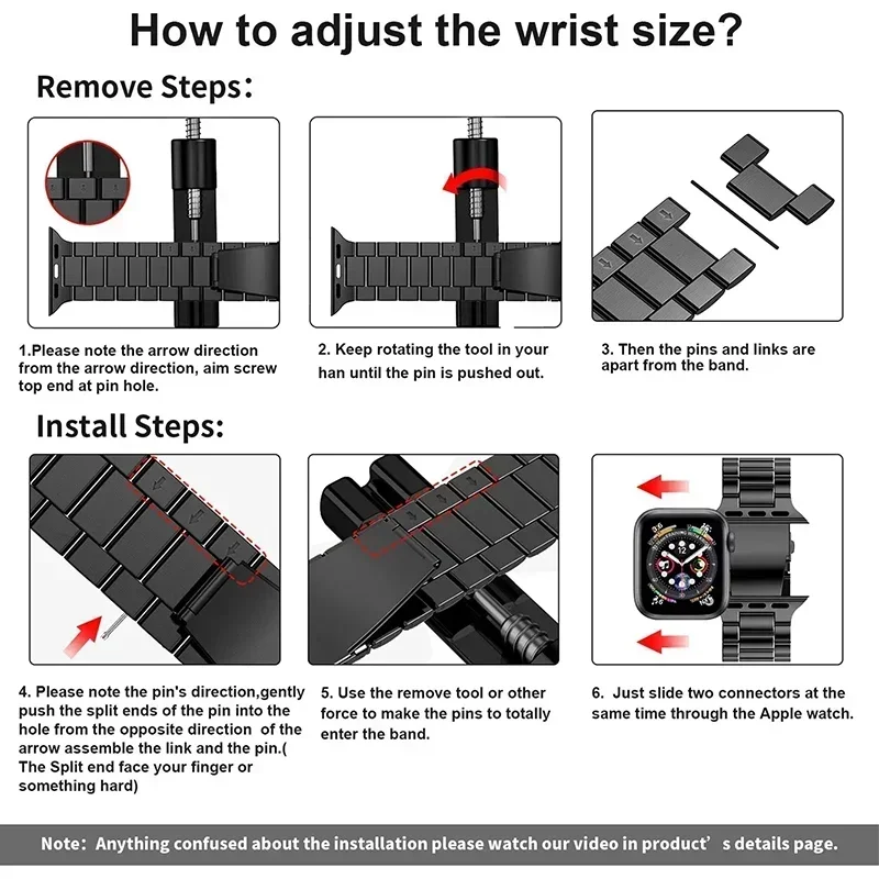 Correa de acero inoxidable para Apple Watch Ultra Band 49mm 40mm 44mm 46 42mm 41mm 45mm pulsera de Metal IWatch Series 10 9 8 7 SE 6 5 4