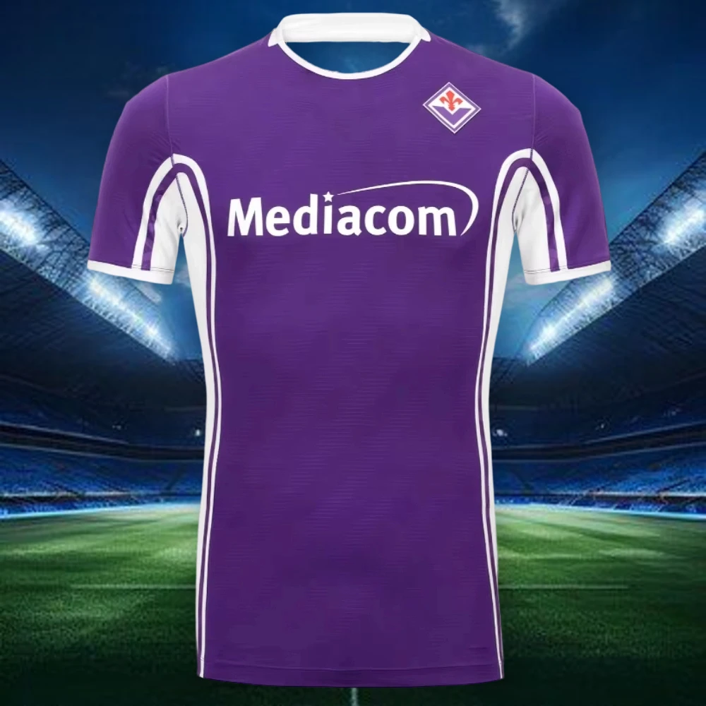 

25-26 сезон ACF Фиорентина футбольные майки для дома и на выезде футболка с 3D принтом и короткими рукавами летняя повседневная спортивная футболка