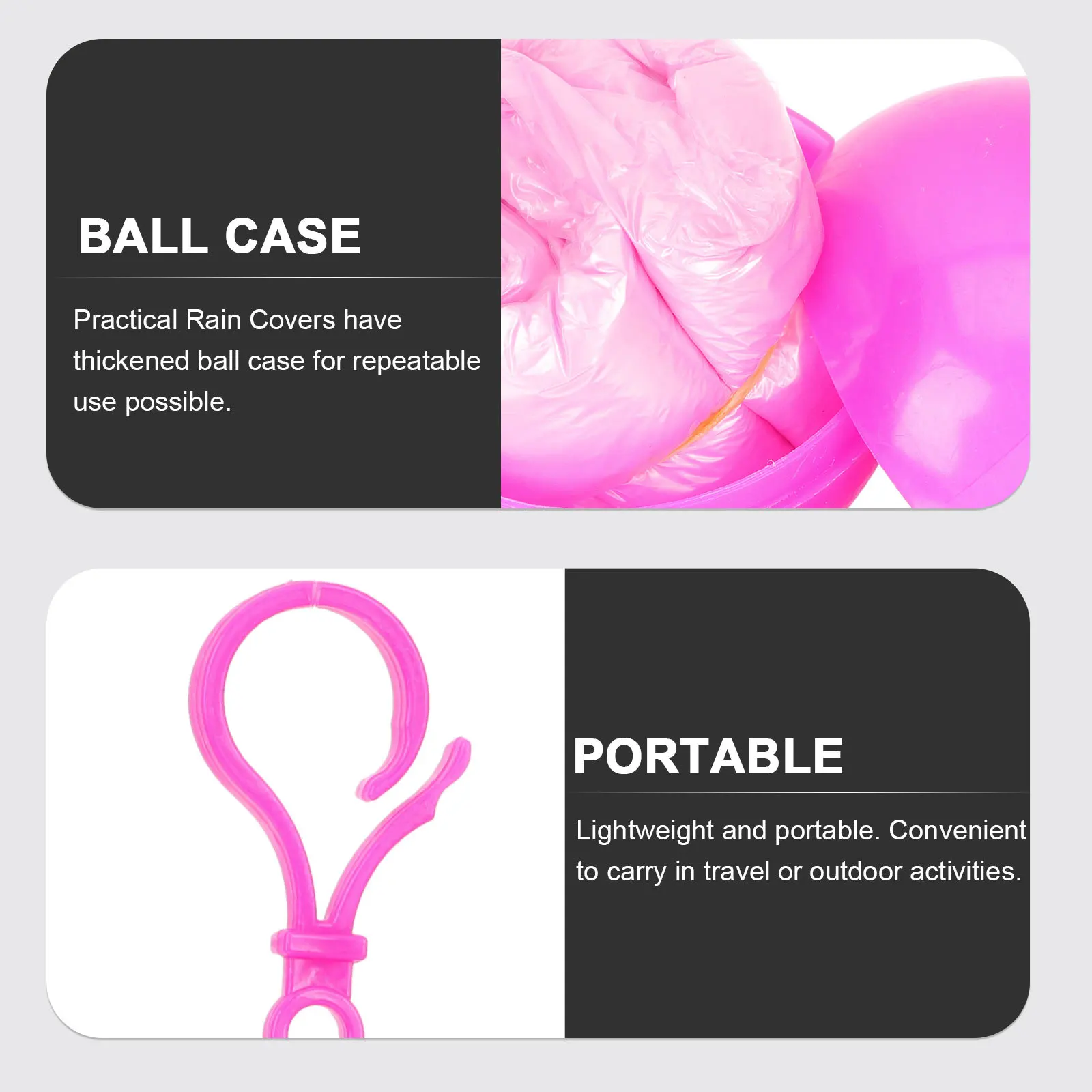 

5Pcs Compact Folding Waterproof Rain Ponchos Portable Rainwear Keyring Ball Case Lightweight Outdoor Rain Covers Travel Camping