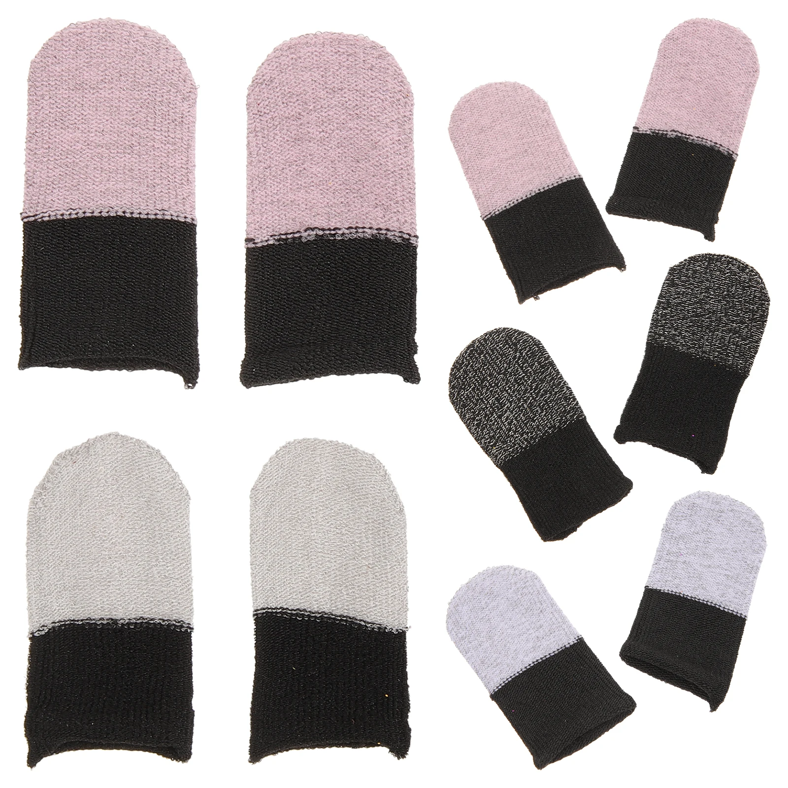 

5 Pairs Gaming Thumb Sleeve Non Slip Finger Cots Cotton Protective Case Touch Screen Gloves Sweat Resistant Finger Cover Gaming