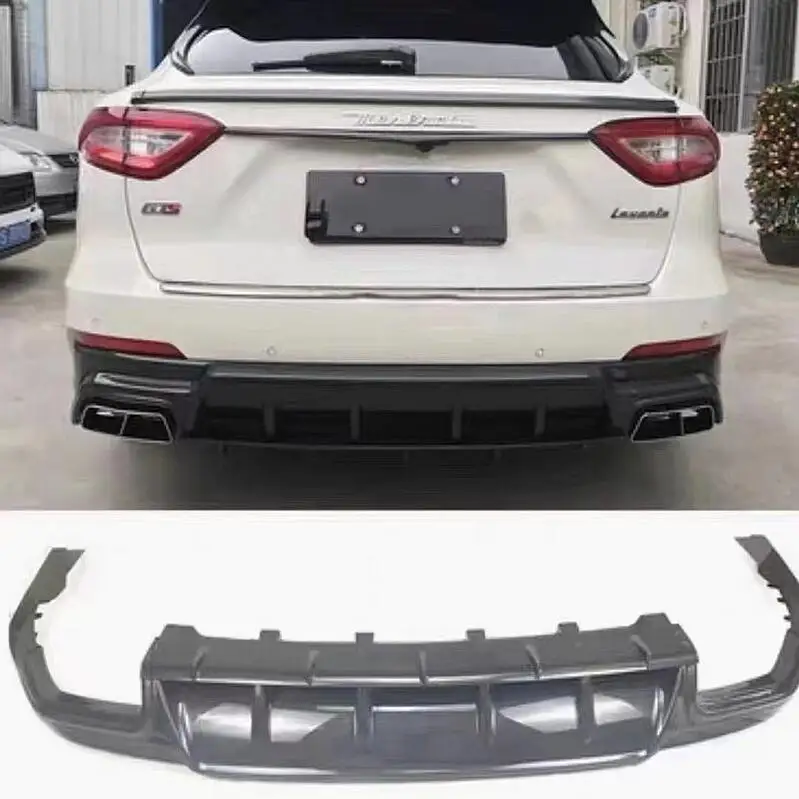 Used for the 2016-2019 Maserati Lavante modification and upgrade of true carbon fiber M-style rear diffuser body kit