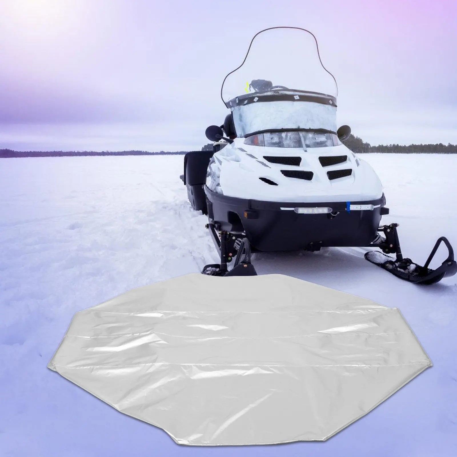 

Waterproof Snowmobile Cover Universal Heavy Duty Sled Protector for Winter Storage Travel Outdoor Gear Ice Fishing Shelter