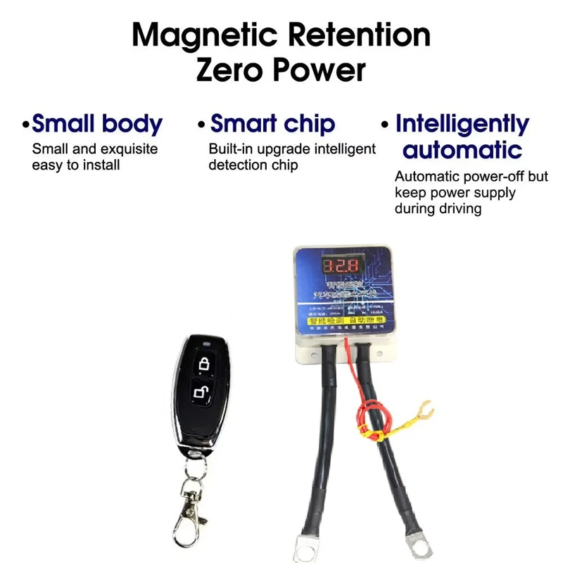 12V Car Battery Cutoff Switch Remote Control Relay With Display Battery Disconnect Cut Off Isolator Leakage Protection