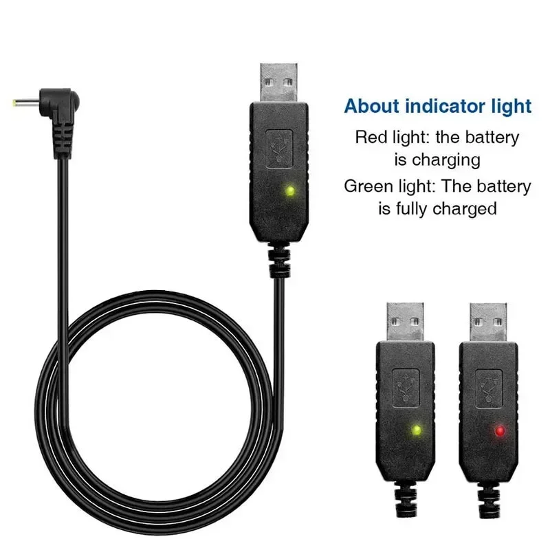 BaoFeng 워키토키 UV-5R UV-82 USB 충전기 케이블, 양방향 라디오, UV-S9 플러스 BF-B3 플러스 AR-152 워키토키, 3800mAh