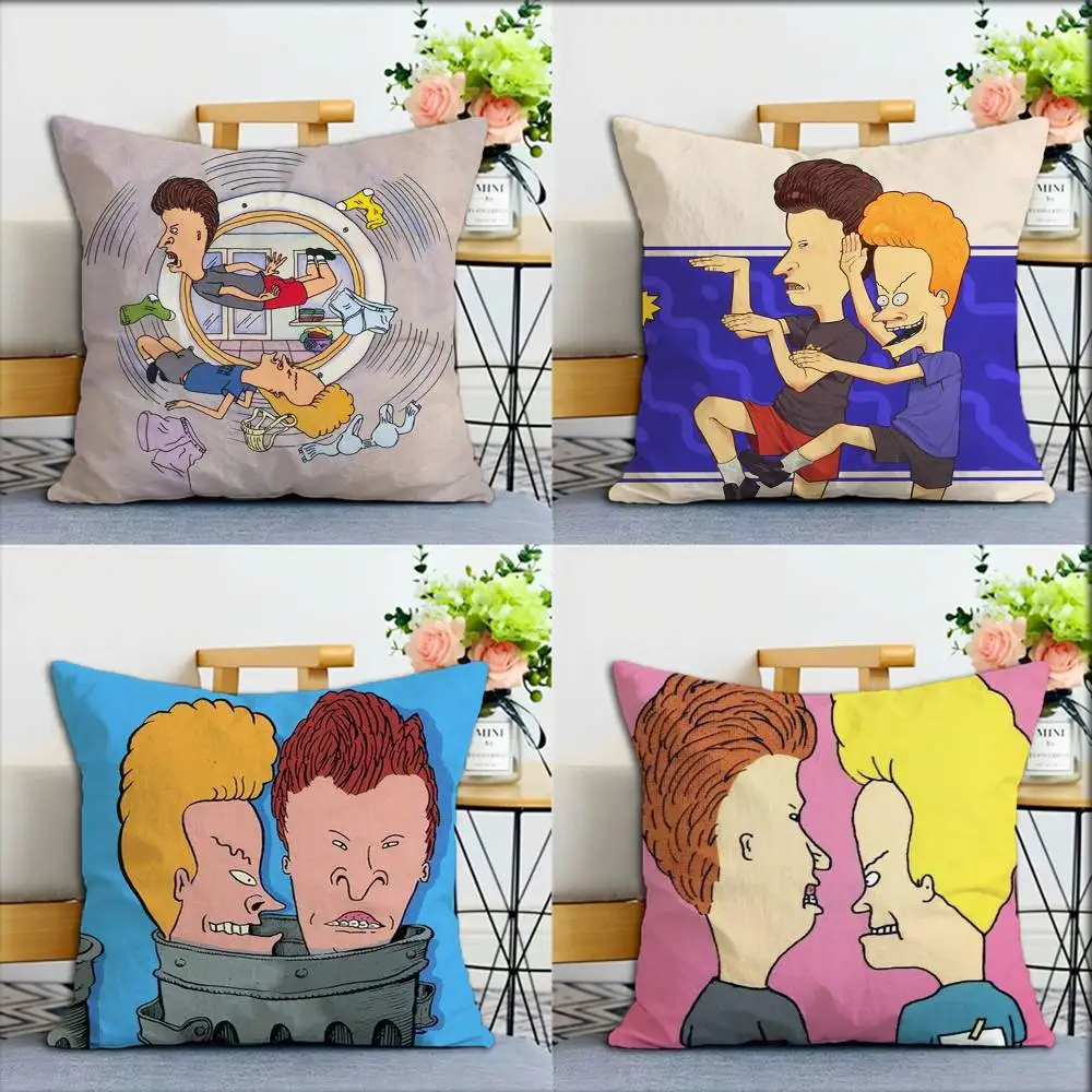 

B-Beavis and B-Butt-H-Head World Various Sizes Square Pillow Case For Car Home Bedchamber Decor