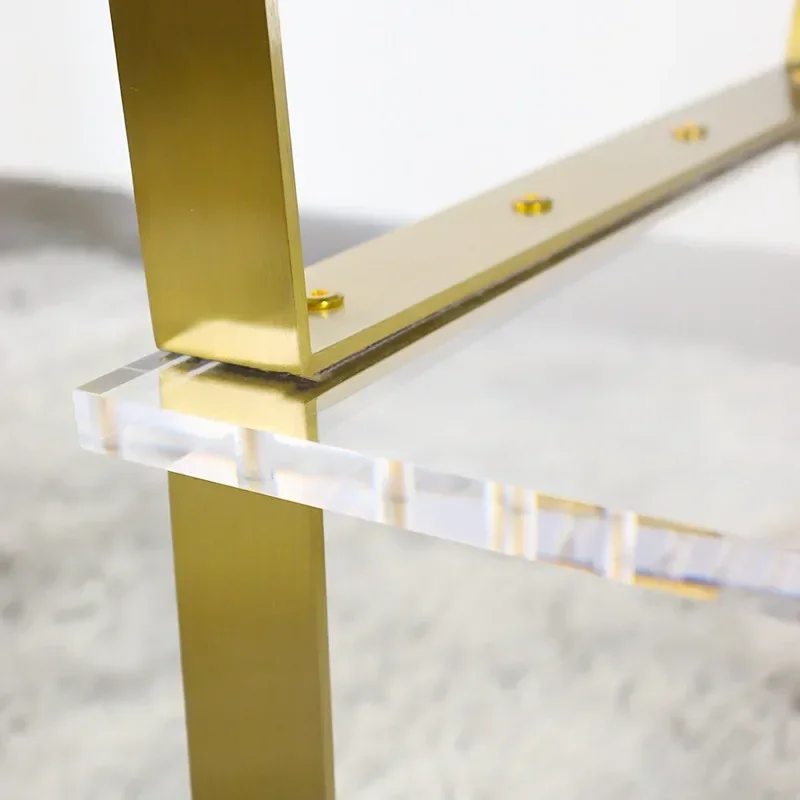 Acrylic metal bracket casual sofa chair hotel study living room modern light luxury simple back chair