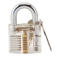 Furniture Hardware  Locksmith Transparent Locks Pick Visible Cutaway Mini Practice View Padlock Hasps Training Skill