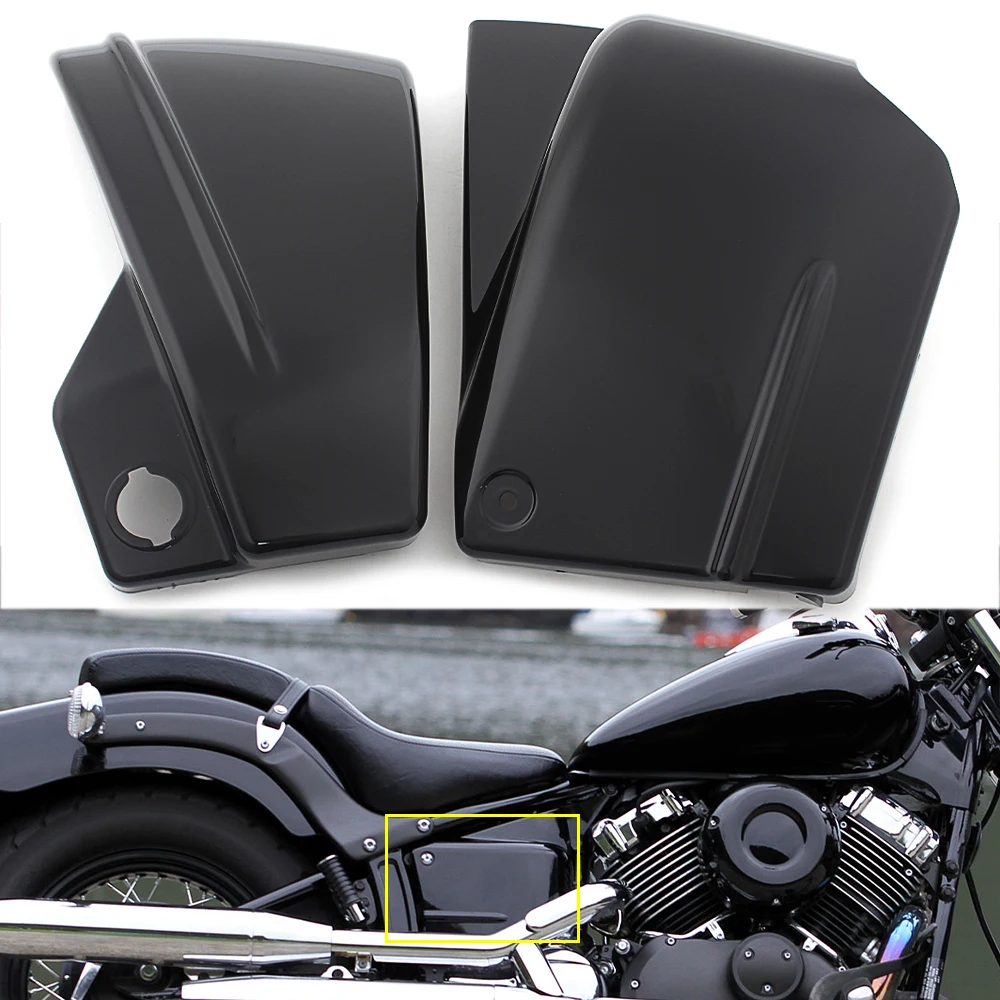 

For Yamaha V-Star 650 V-Star 400 DragStar 650 / XVS650 / XVS650A Motorcycle Right & Left Chrome Battery Side Cover Accessories