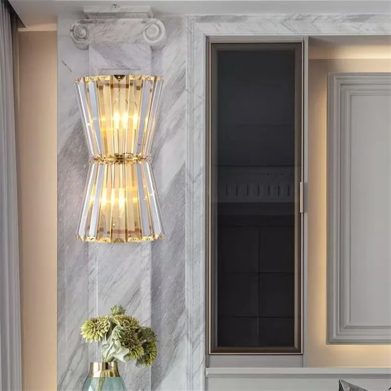 

Modern Lamp Luxury Creative Wall Lamp Living Room Bedroom Dining Villa Hotel Crystal Wall Lamp