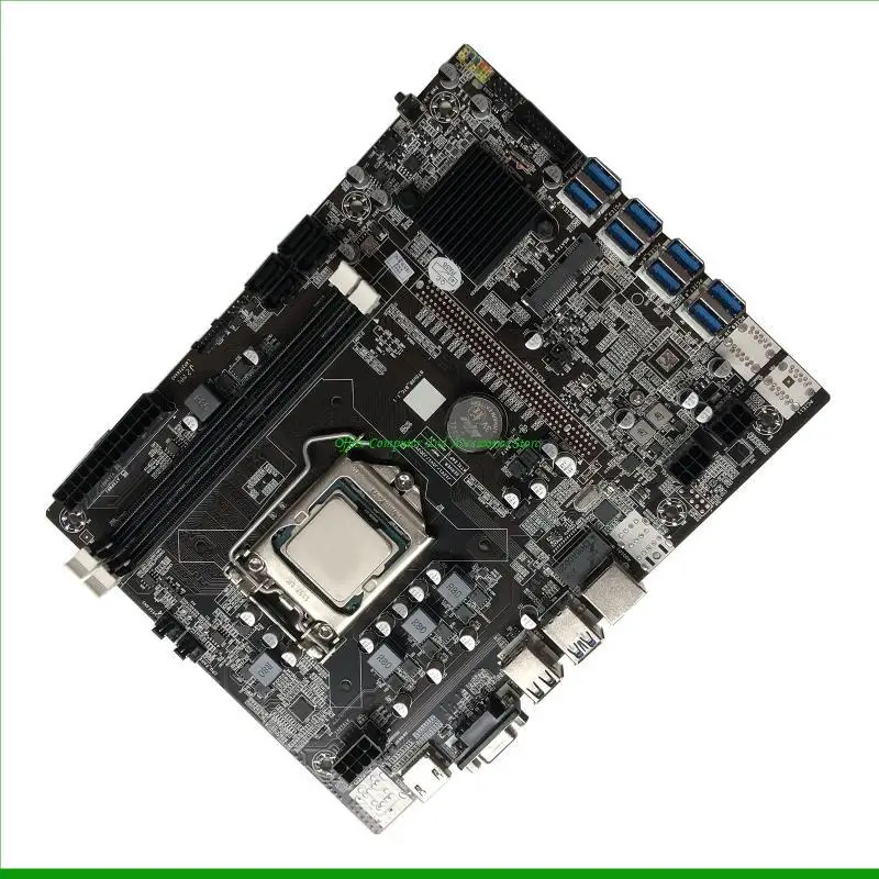 U55C B75 Mining Motherboard 8 USB3.0 PCIe Graphics Card Slot DDR3 BTC Mining Miner