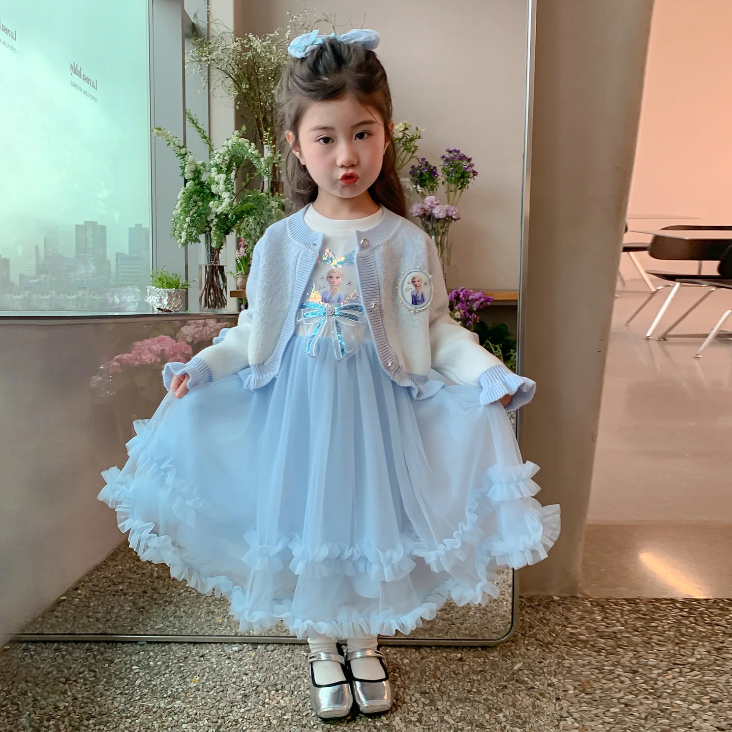 

Disney Girls Dress Spring Summer Baby Clothes Kids Dresses Princess Party Costume For Children Outfits Clothing Frozen Elsa 2-8Y