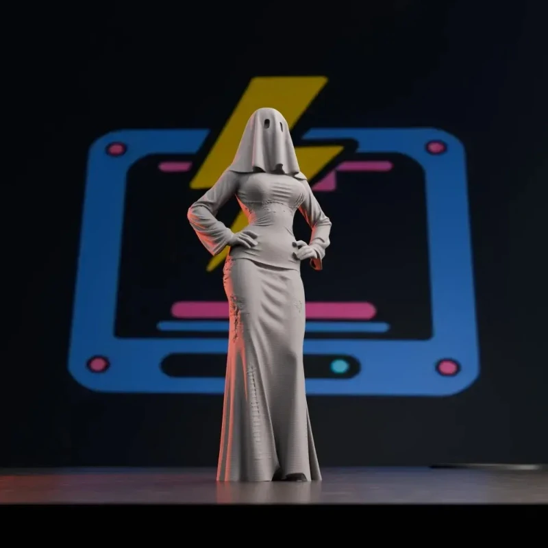 

Готическая статуэтка призрака - элегантная фигурка с бледной кожей, пластиковый готический декор для книжной полки, рабочего стола и каминной полки