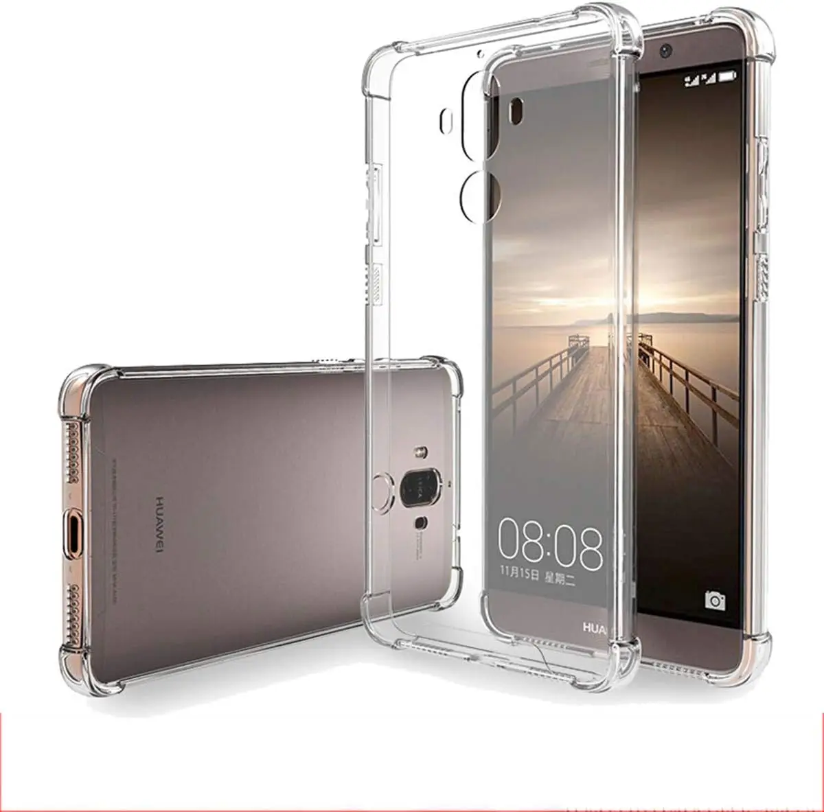 Reinforced Corner Soft TPU Clear Shockproof Case Cover for Huawei Mate 9 Pro 9Pro Couqe Funda