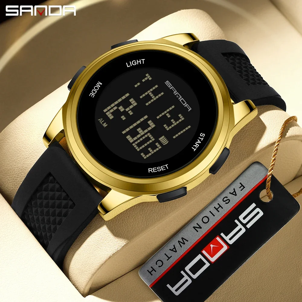 

SANDA Men Outdoor Sports Chronograph Watch HD LED Luminous Waterproof Clock 2024 New Multifunctional Watch For Men Reloj Hombre