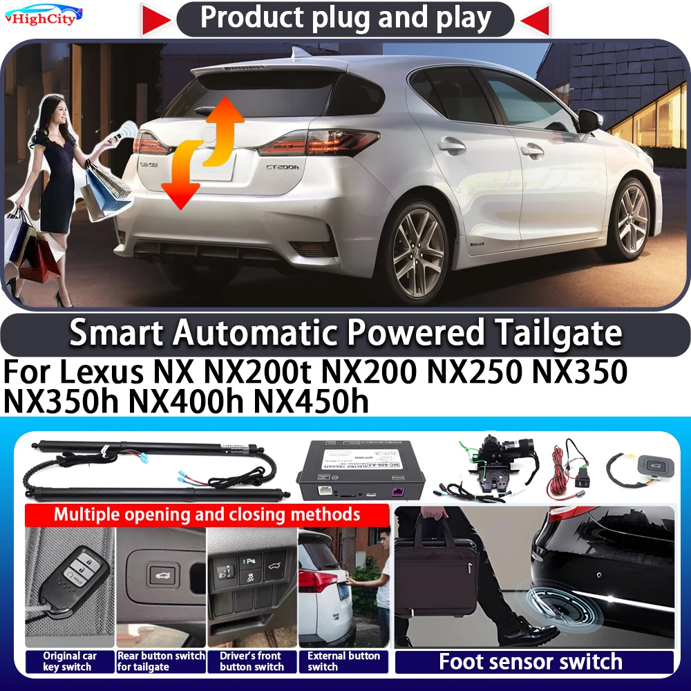 For Lexus NX NX200t NX200 NX250 NX350 NX350h NX400h NX450h Smart Automatic Powered Tailgate Key Lift Close Kit Power Tailgate