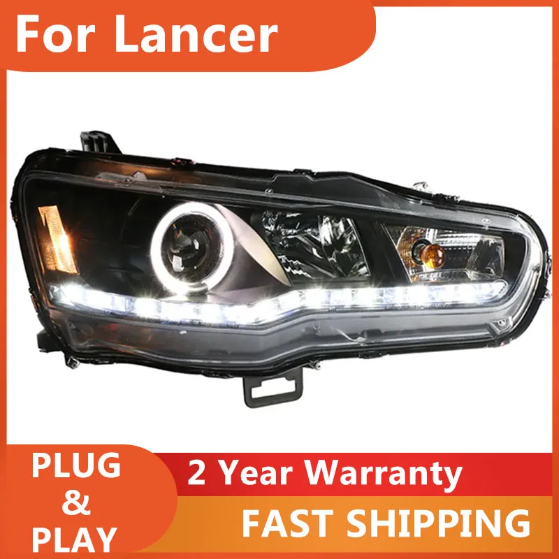 

KOWELL Car Styling for Mitsubishi Lancer Headlight 2009-2016 Sentra Headlights DRL Turn Signal Low High Beam Projector Lens