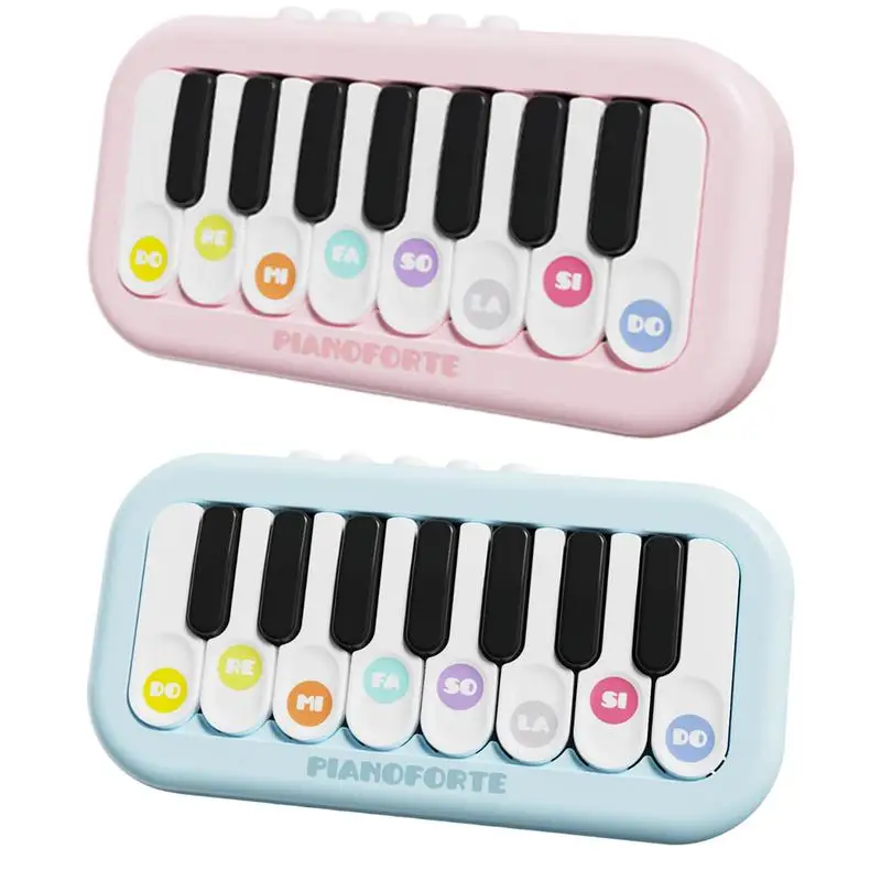 Klaviertastatur für Kinder, Musik-Tastatur im Taschenformat, Spielzeug, pädagogisches elektrisches Klavier, interaktives Musik-Tastatur-Spielzeug mit Licht