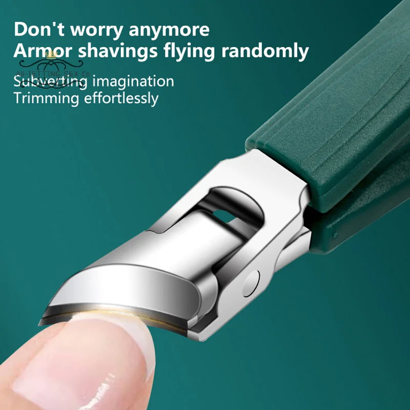 Professioneller schräger Nagelknipser, breite Backenöffnung, spritzwassergeschützt, Nagelknipser, Zehennagelzange, Maniküre-Werkzeuge, Edelstahl