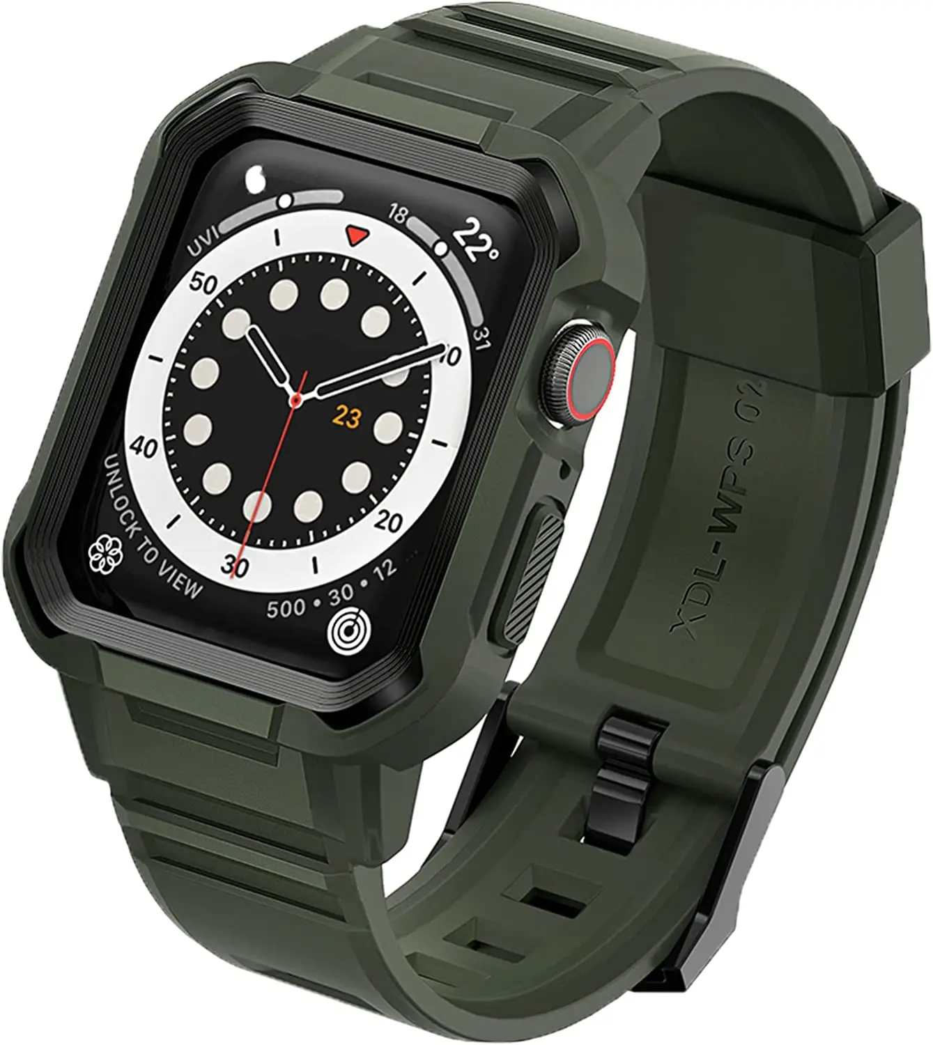 

NEWDERY 2pcs TPU Sport Band for Apple Watch Series Silicone Bracelet 38/40/41MM,Green