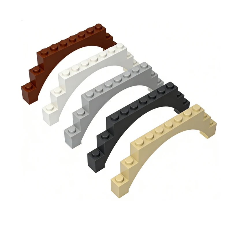 

10 шт. совместимых с MOC деталей для конструктора 14707 18838-6108, арочный кирпич 1x12x3, DIY, детская игрушка, подарок