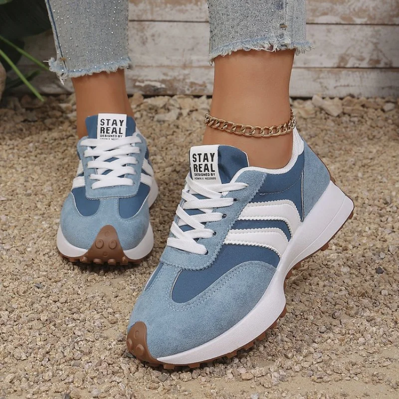 2026 New Women's Retro Forrest Gump Sneakers, Suede Stripe Casual Trainers, Lightweight Platform Running & Walking Shoes S0367abab803743a591bee4c5e894fb1fF