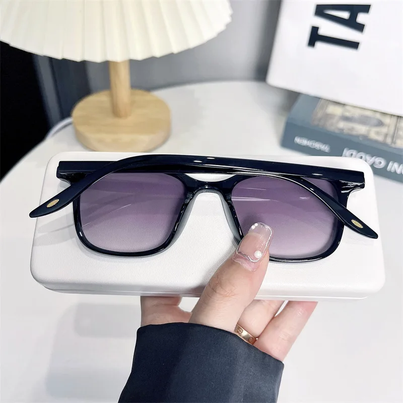 Luxuriöse Rechteckige Sonnenbrille für Damen und Herren Vintage Markendesigner Eckige Sonnenbrillen Herren Shades Damen Eyewear Brillen Gläser – Detail 13