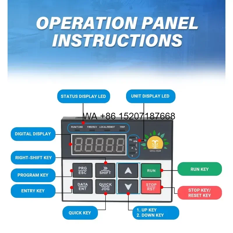 Wmwmnu for USFULL High Efficiency MPPT 3 Phase Solar Pump Inverter for PV Water Pump