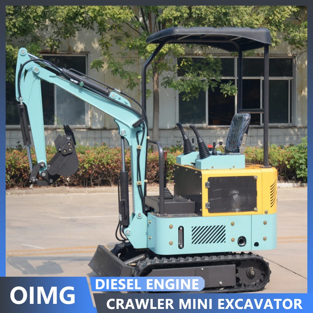 Mini Crawler Excavator Diesel Engine Rubber Track Gasoline All Terrain Farm 1~8 Tons Crawler Excavator