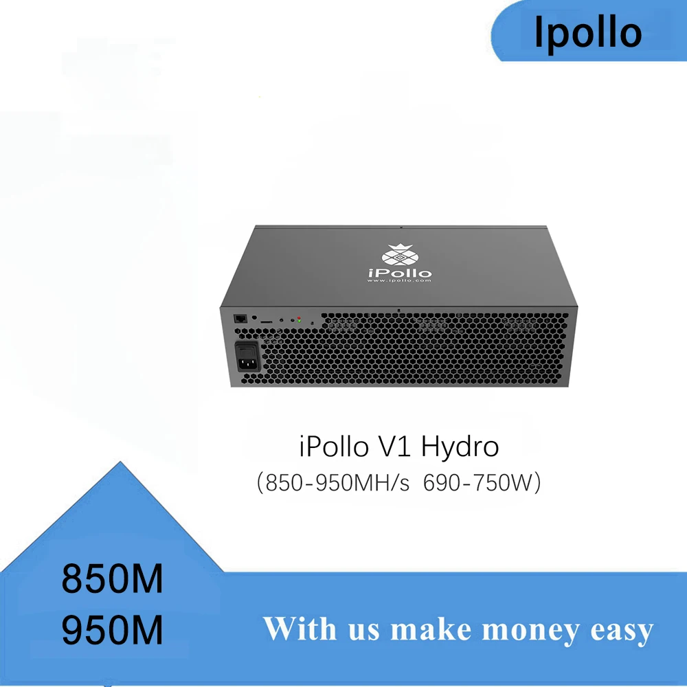 New Released iPollo V1H Hydro Mini Asic Miner 850M / 950M 690W /750W Cryptocurrency ETH ETC Mining Machine