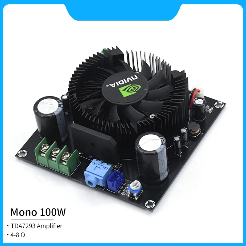 

100 Вт TDA7293 аудиоусилитель моно 100 Вт плата усилителей высокой мощности с вентилятором