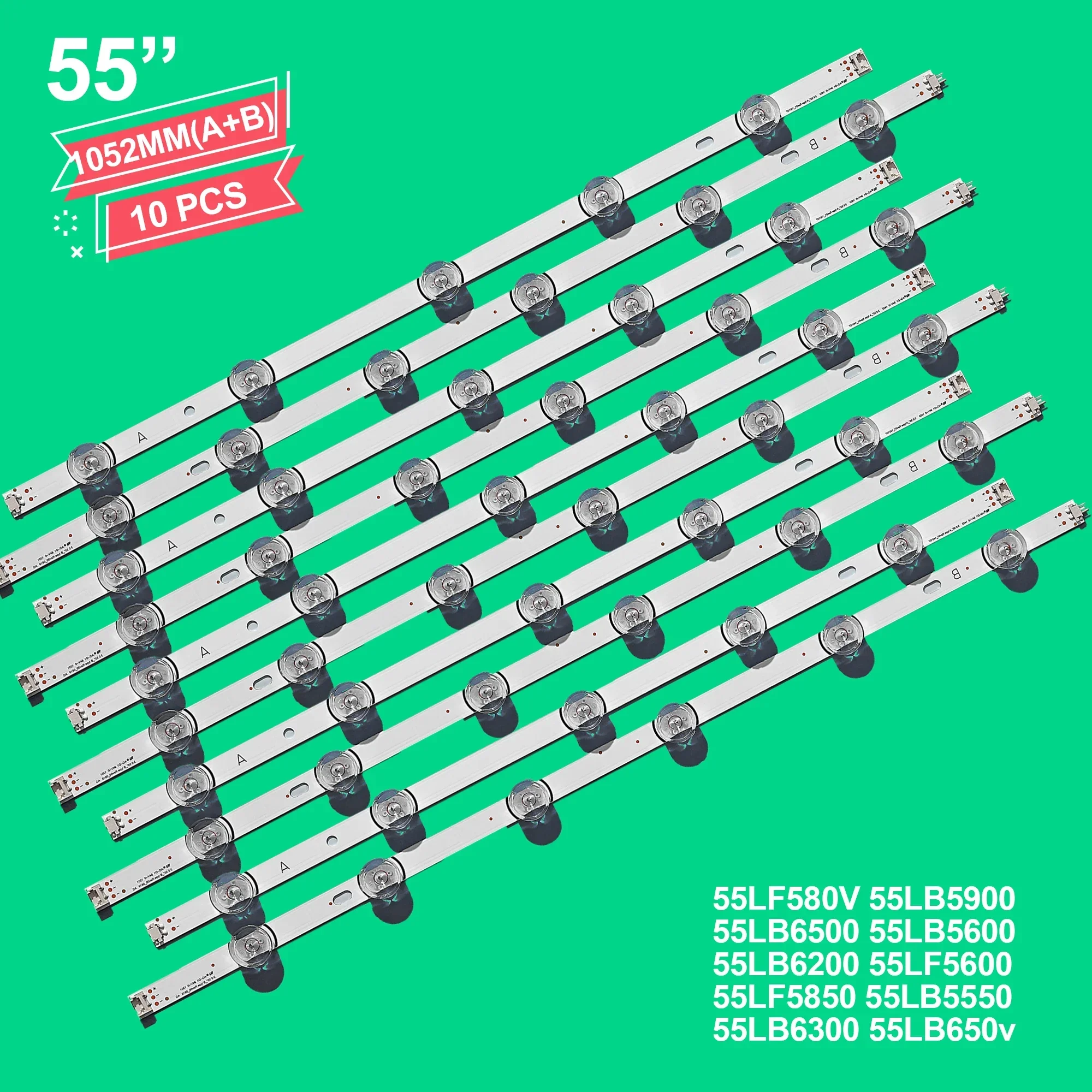 Image of LED-Hintergrundbeleuchtungsstreifen für 55LB628V 55LB629V 55LB630V 55LB631V 55LB650V 55LB652V 55LB653V 55LB656V 55LF550V 55LF551C 55LF560V 55LF5610 55LF561V 55LF562V 55LF563V 55LF5800 55LF5809