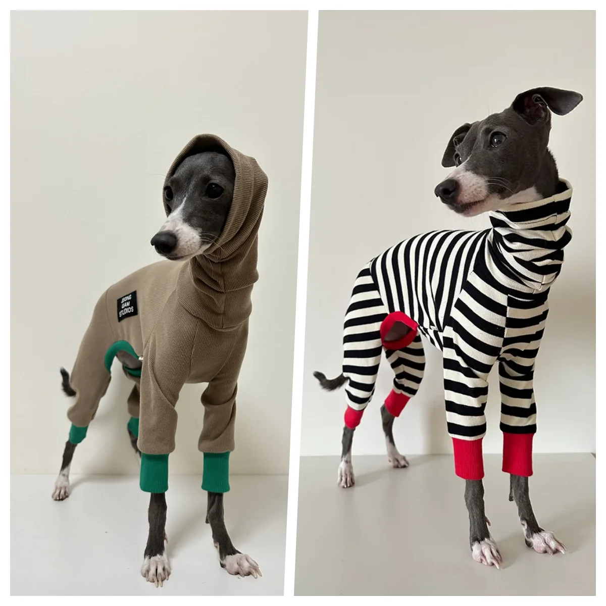 

Greyhound Clothes Winter Four-legged Jumpsuit for Italian Greyhound Coat Whippet Winter Jacket Abdominal Protection Dog Clothes