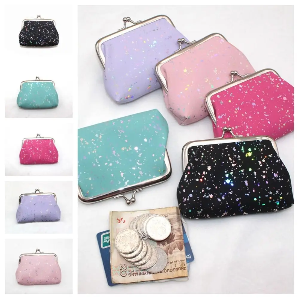 Elegant Card Holder Shiny Coin Purse Storage Bag Money Bag Small Purse Bag Kiss Clasp Lock Handbag Clutch Lipstick Bag Outdoor