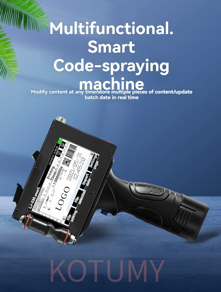 Intelligent handheld fast-drying ink jet printer for printing production dates on food products