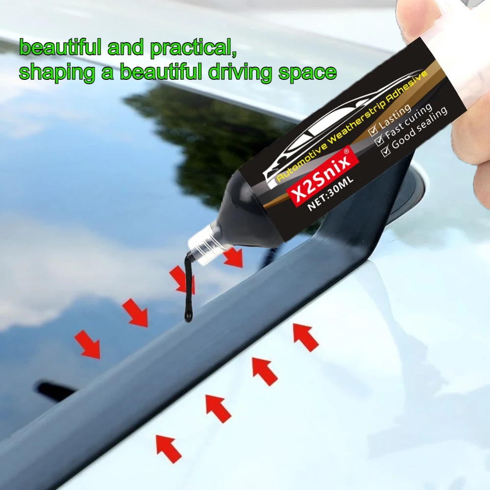 Black Automotive Sealant Windshield Door Seal Glue Efficient Window Sealant Adhesive Waterproof Repair Sealer Silicone Rubber