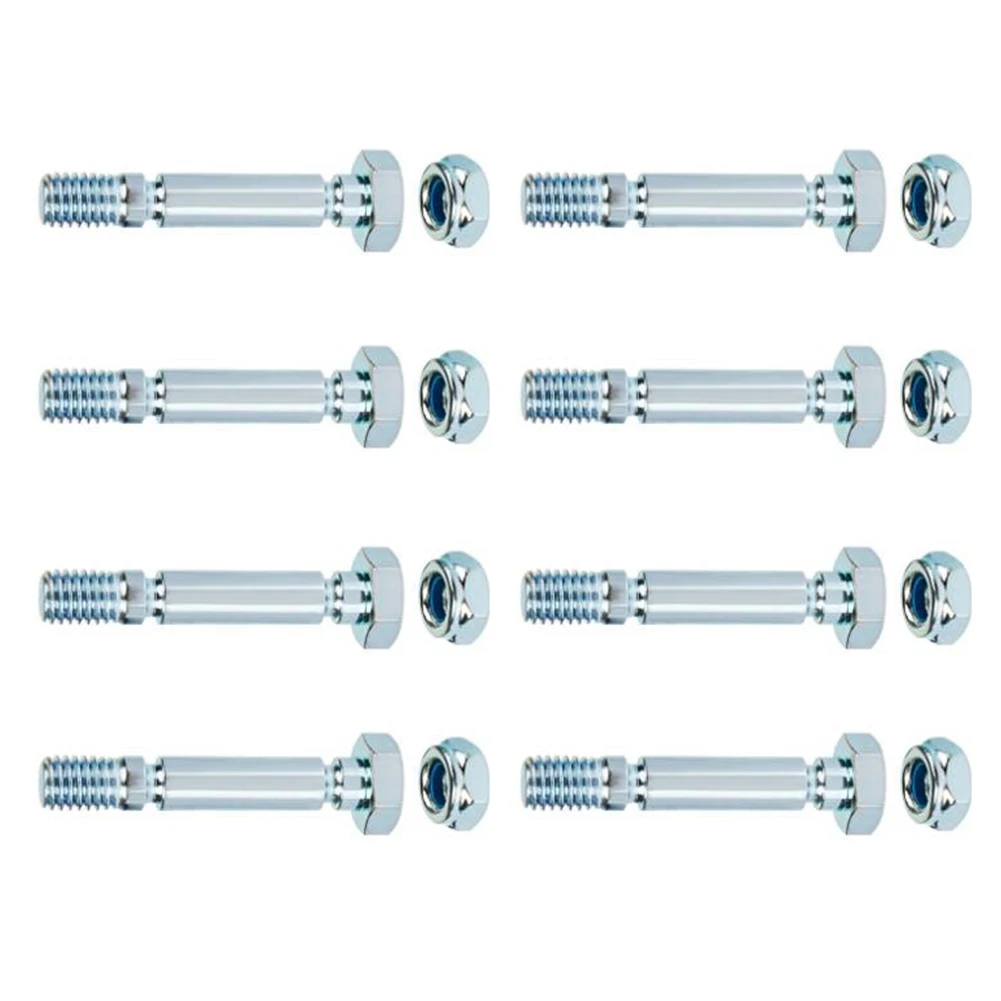 8Pack Replacement Shear Pins Kit for Powersmart Two Stage Snow Blowers Models 303160355P 303160355 Includes Nuts for Secure Use